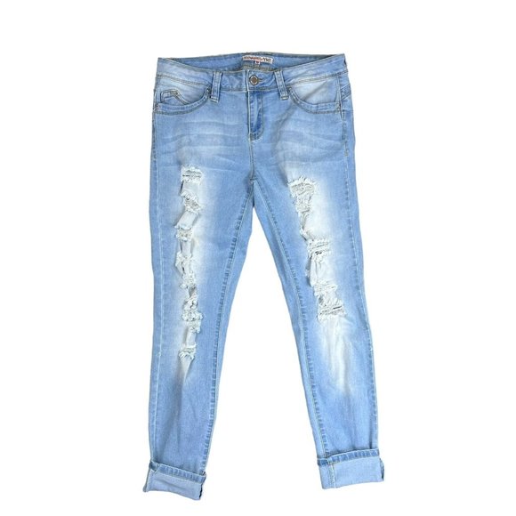 YMI Denim - Y2K YMI wannabettabutt jeans Women’s Juniors Size 11 Super Stretchy Distressed